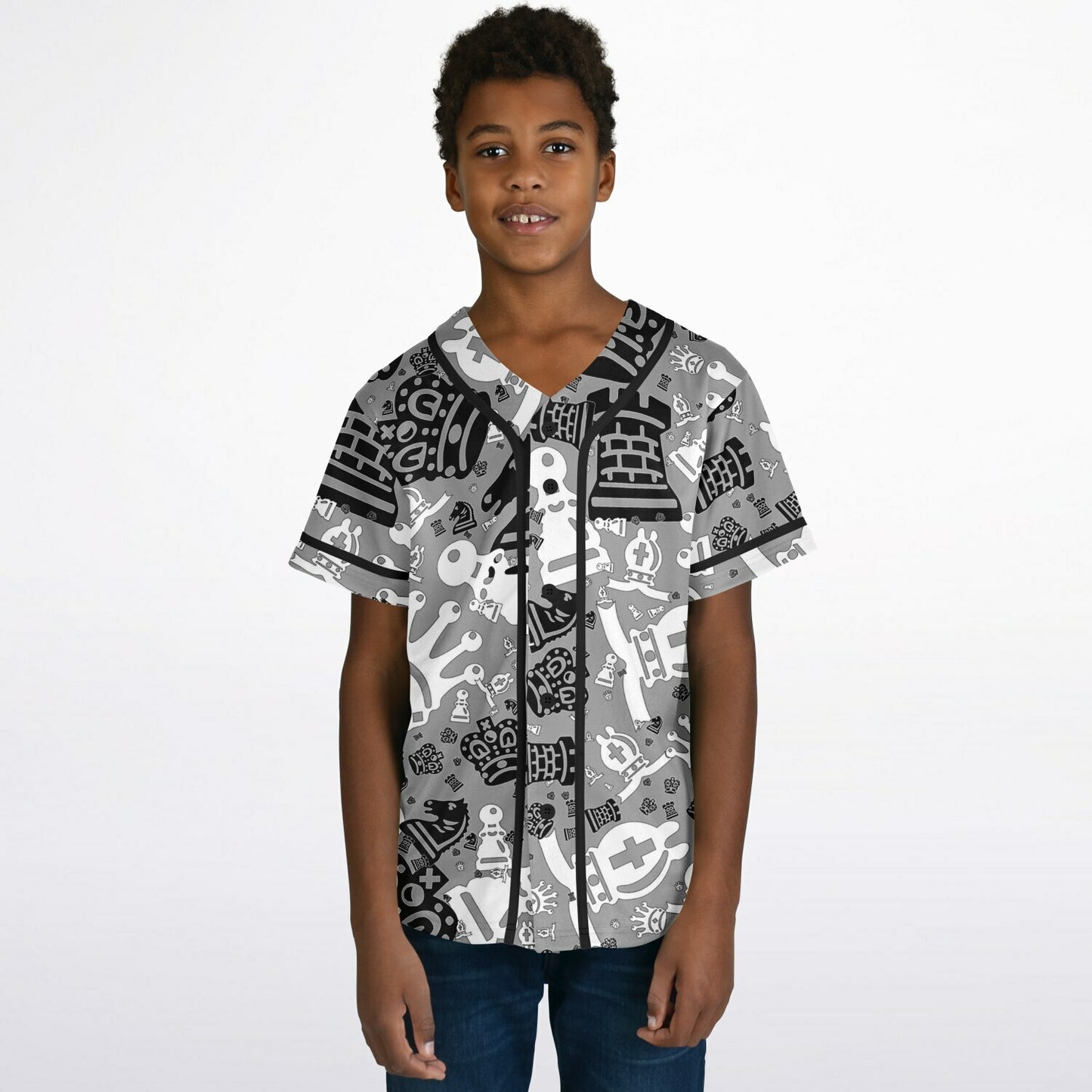 Youth Baseball Jersey - Bold Gray