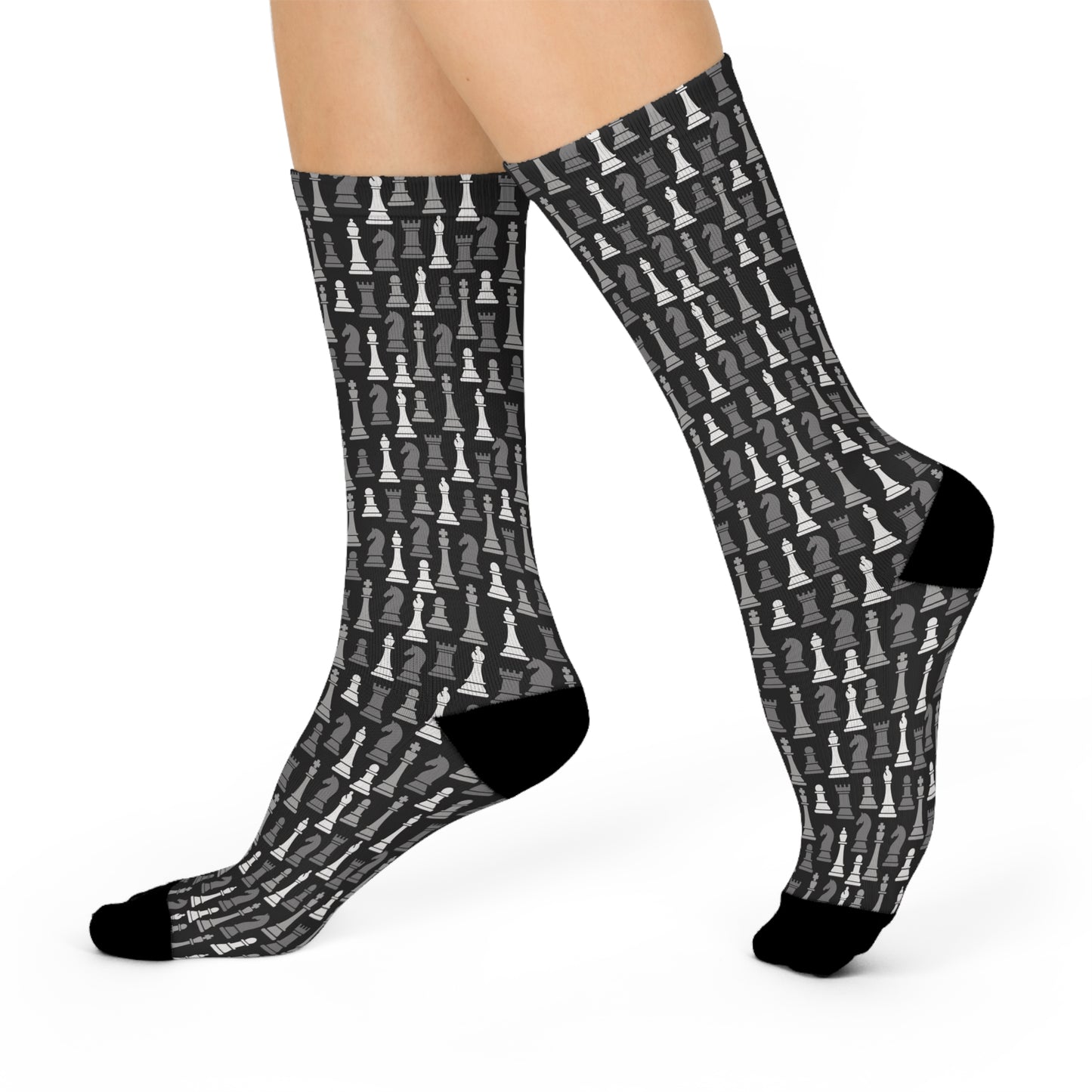 Cushioned Crew Socks - Black Multi