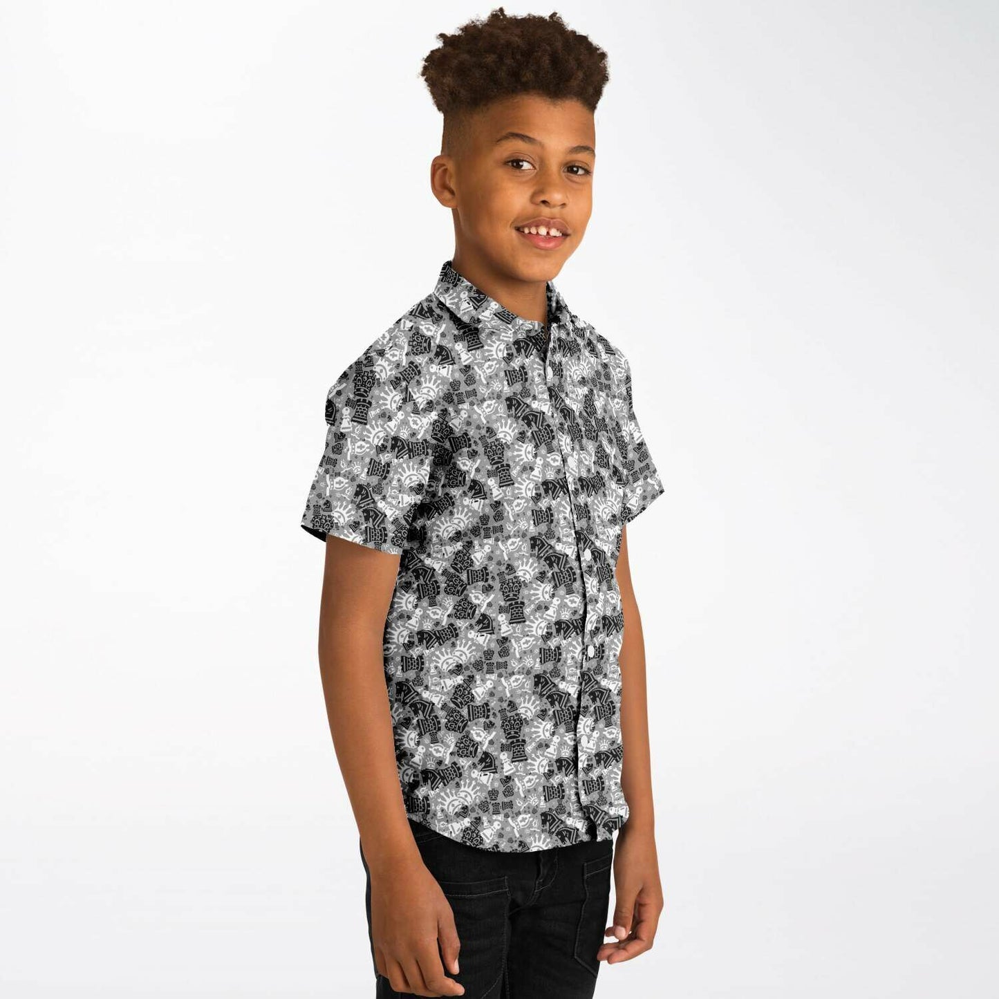 Kids/Youth Short Sleeve Button Down Shirt