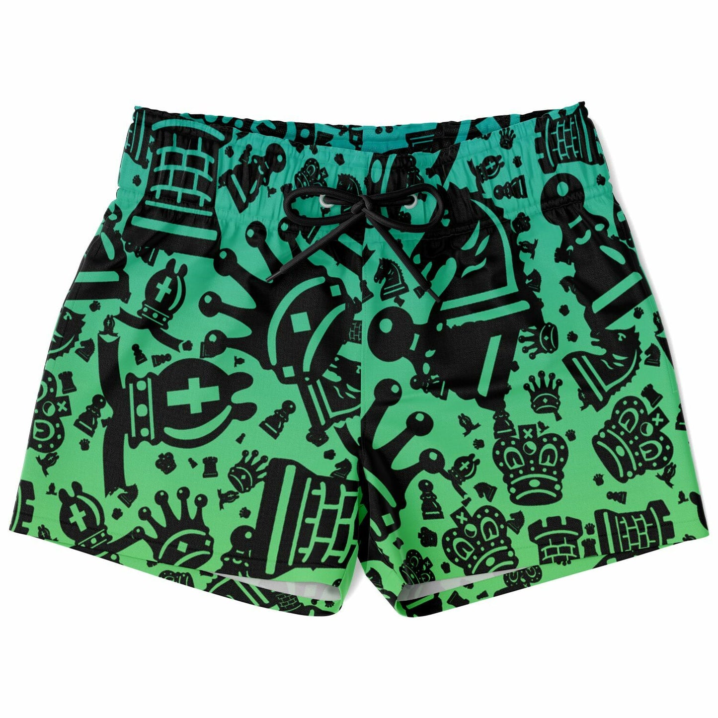 Kids Swim Trunks - Blue and Green