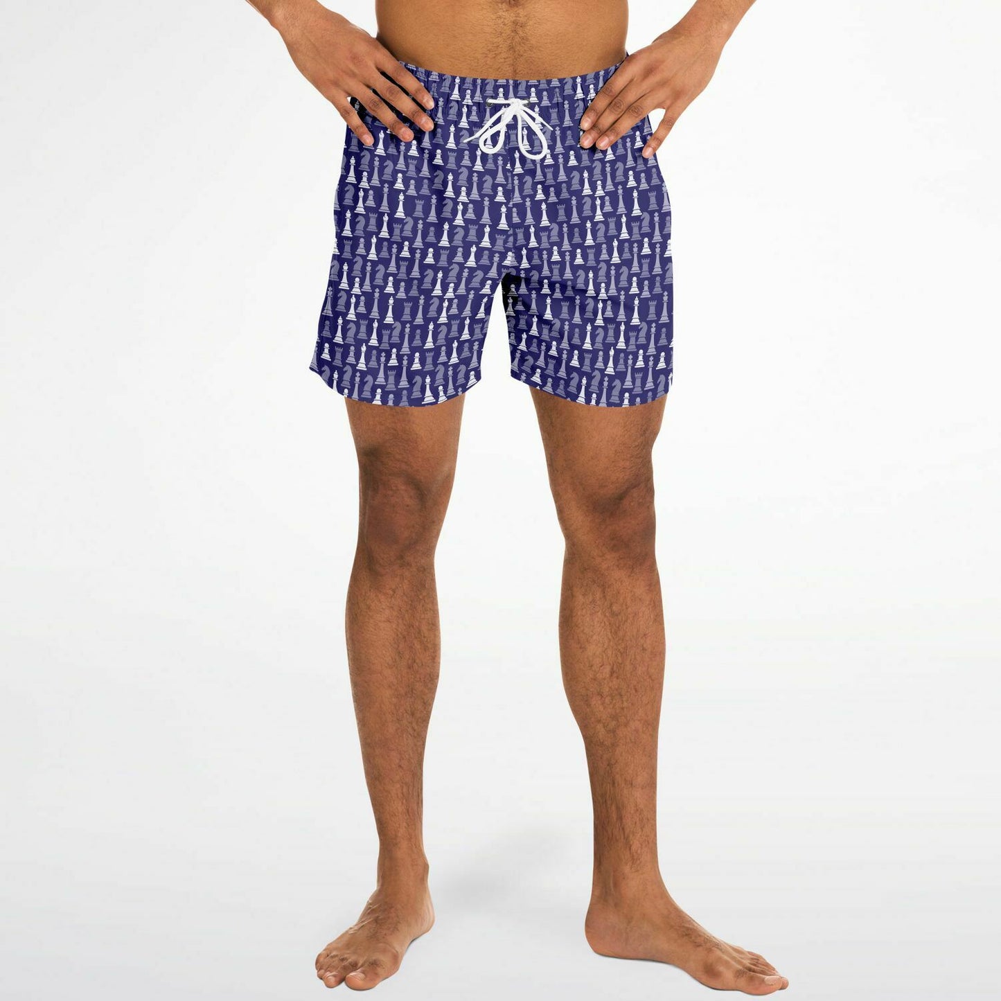 Men's Swim Trunks - Navy and White
