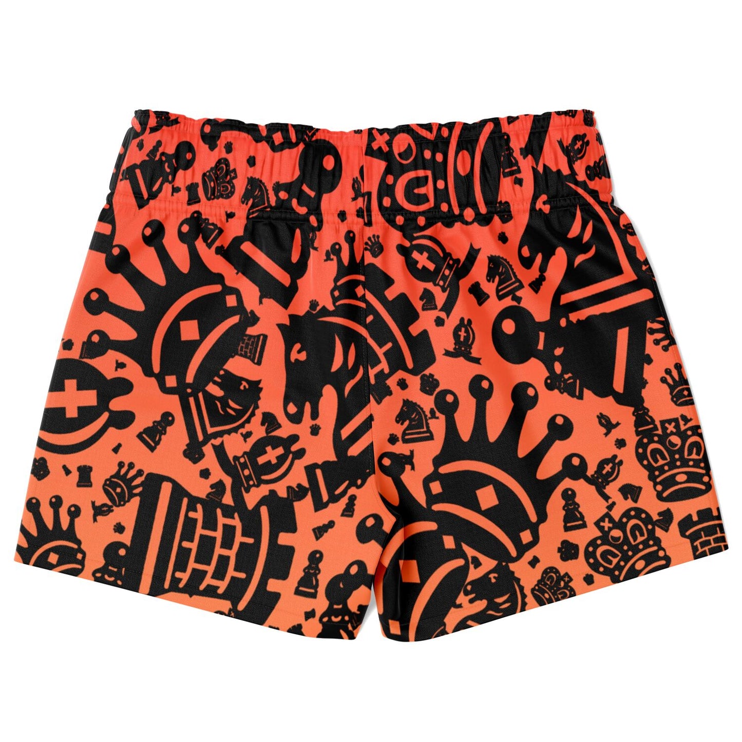 Kids Swim Trunks - Red and Orange