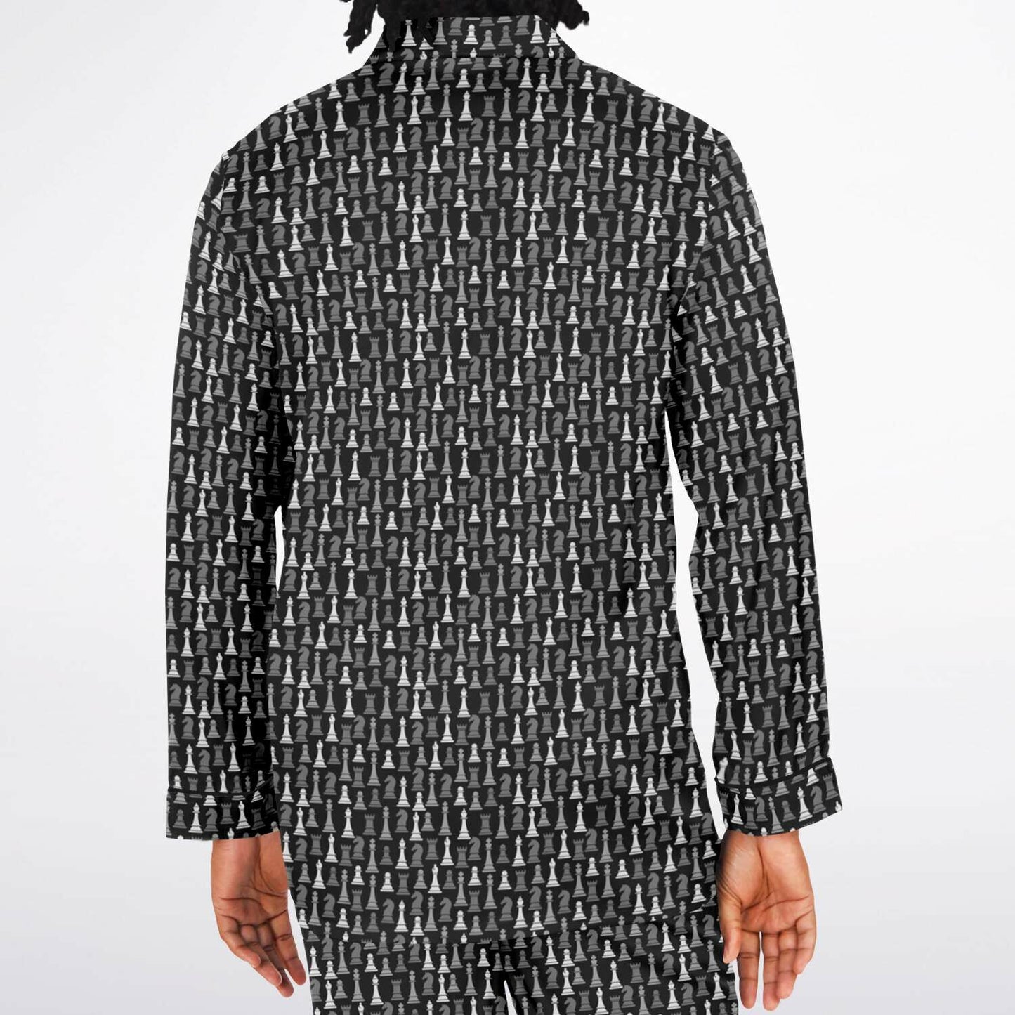 Men's Satin Pajamas - Black