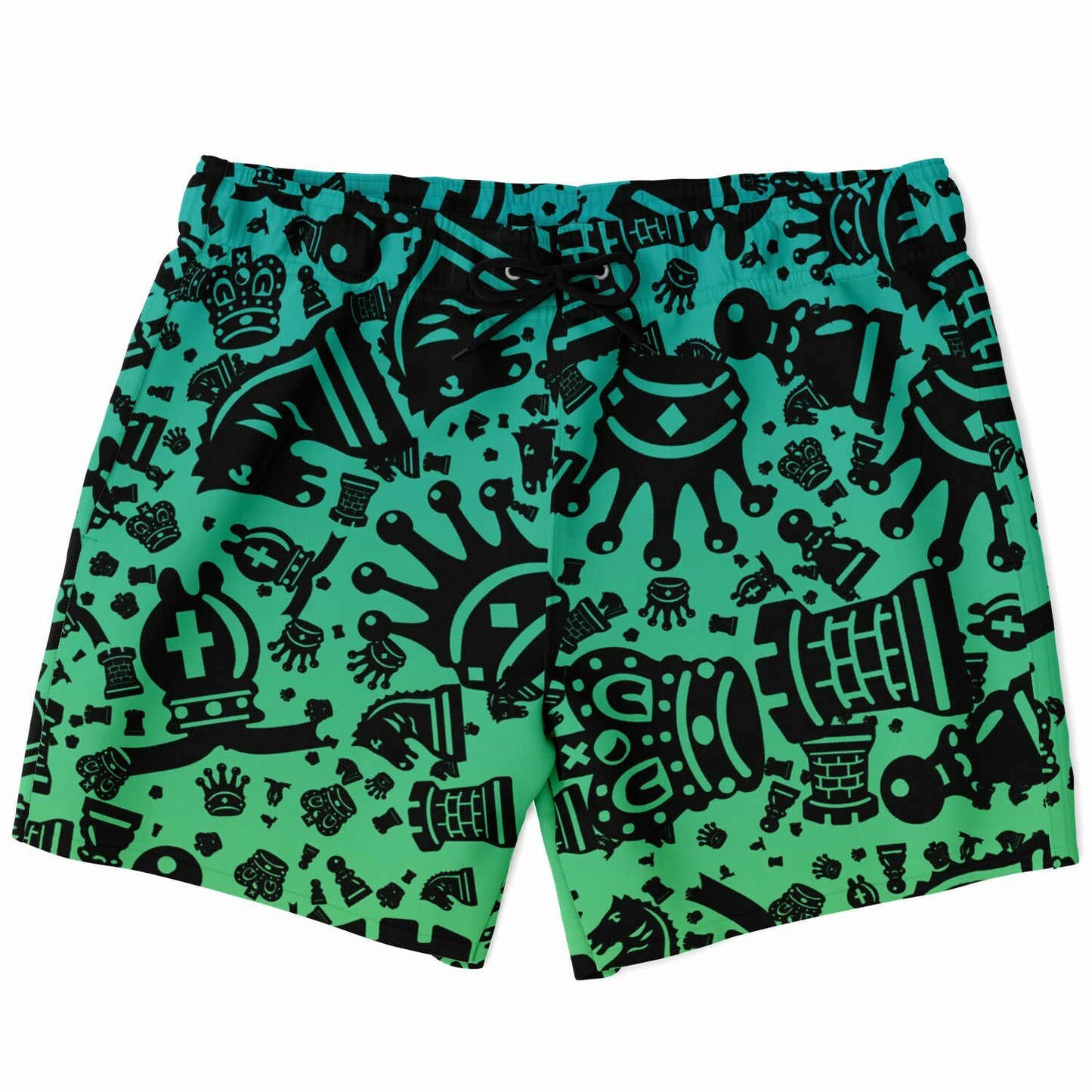 Men's Swim Trunks - Blue and Green