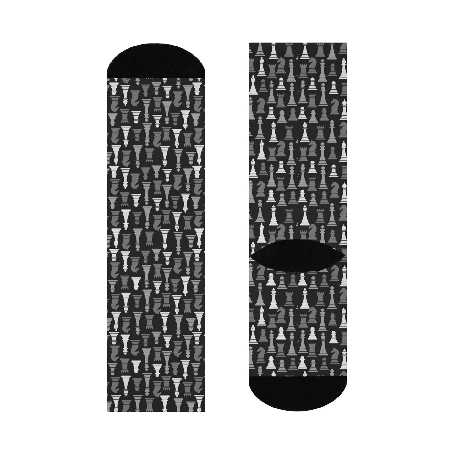 Cushioned Crew Socks - Black Multi