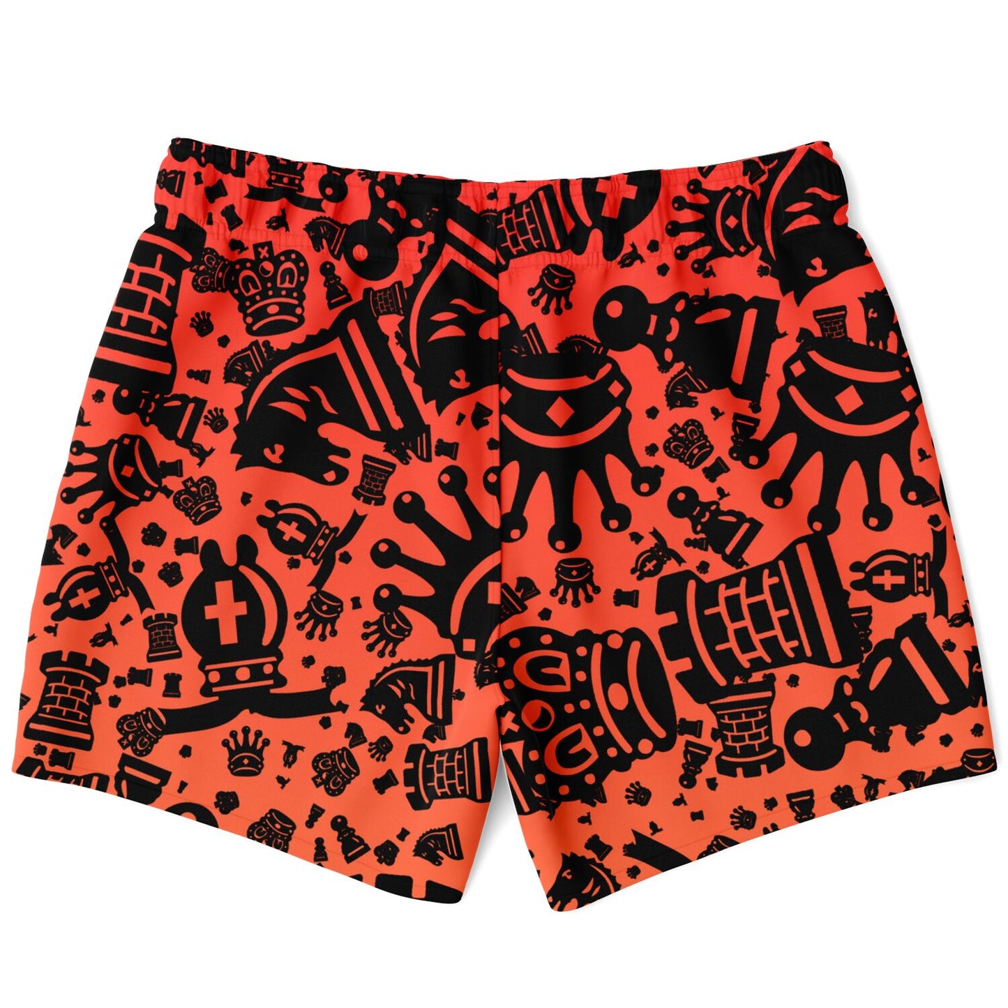 Men's Swim Trunks - Red and Orange