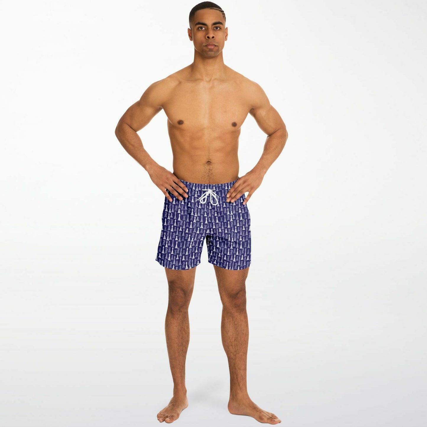 Men's Swim Trunks - Navy and White