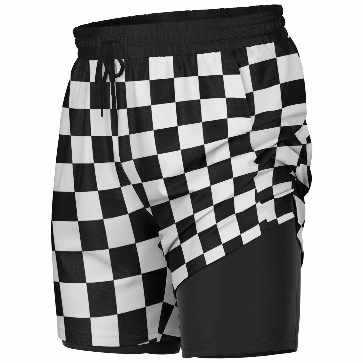 Men's 2-in-1 Shorts - Chess Board