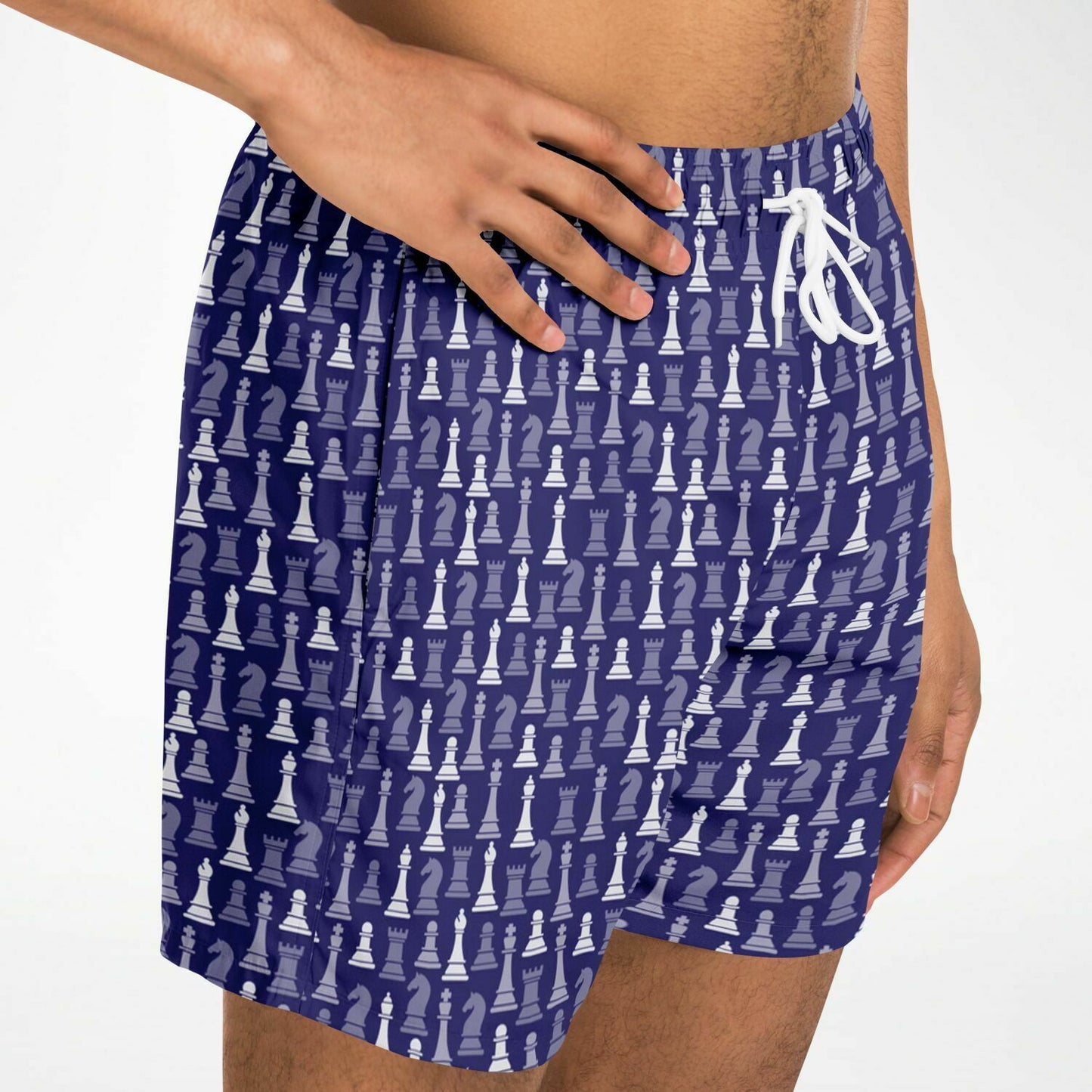 Men's Swim Trunks - Navy and White