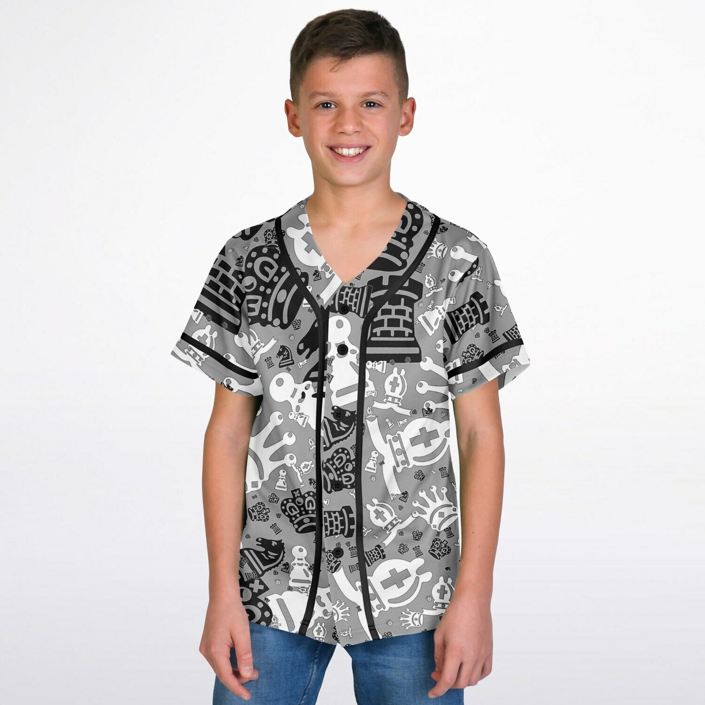 Youth Baseball Jersey - Bold Gray
