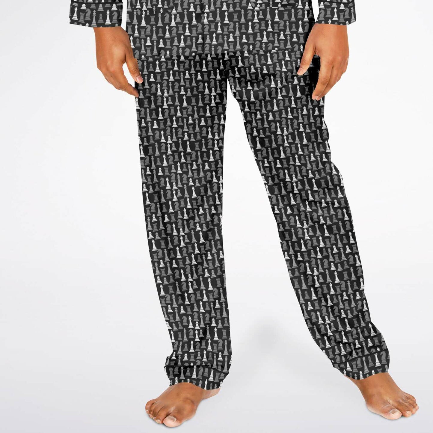 Men's Satin Pajamas - Black