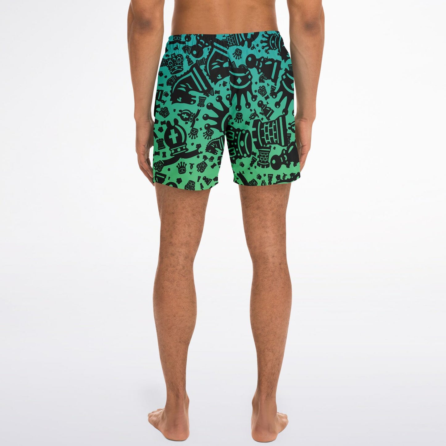 Men's Swim Trunks - Blue and Green