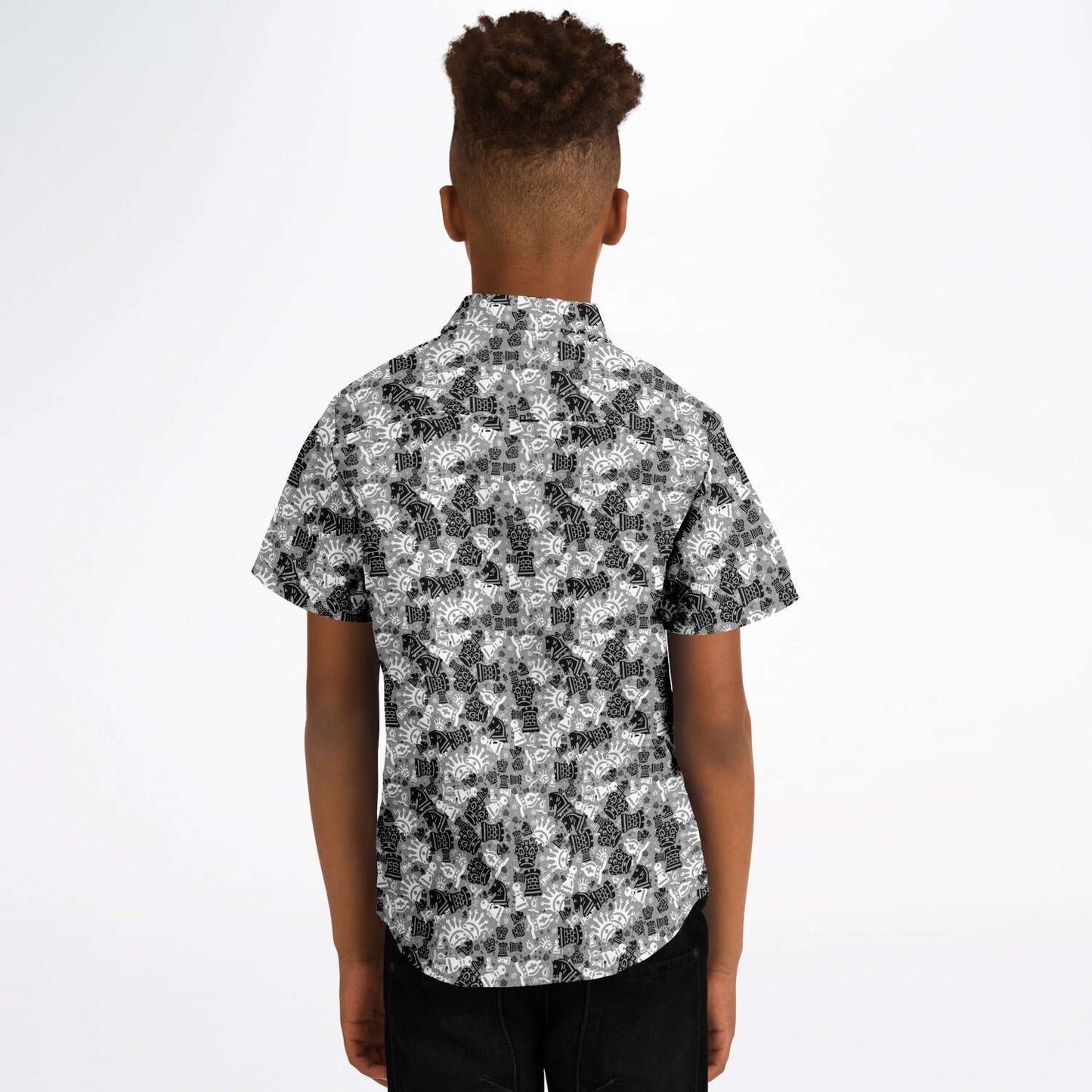 Kids/Youth Short Sleeve Button Down Shirt