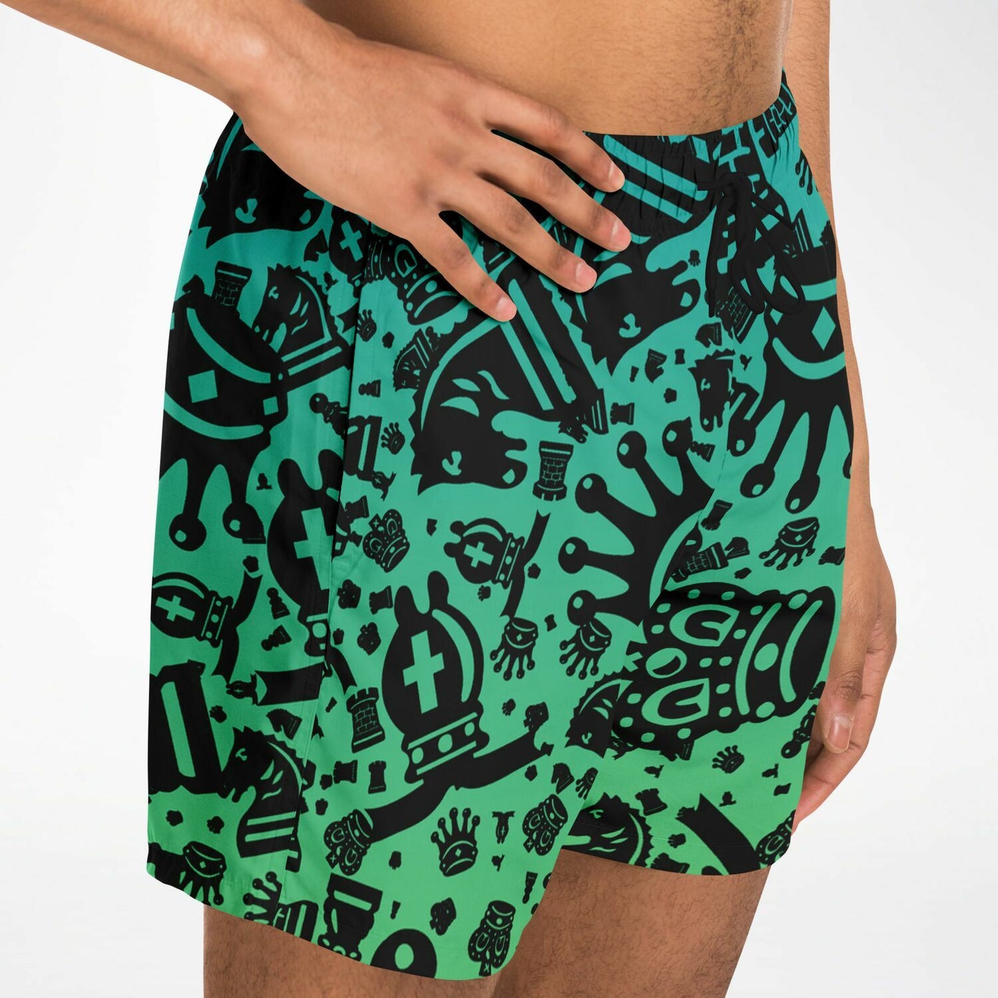 Men's Swim Trunks - Blue and Green