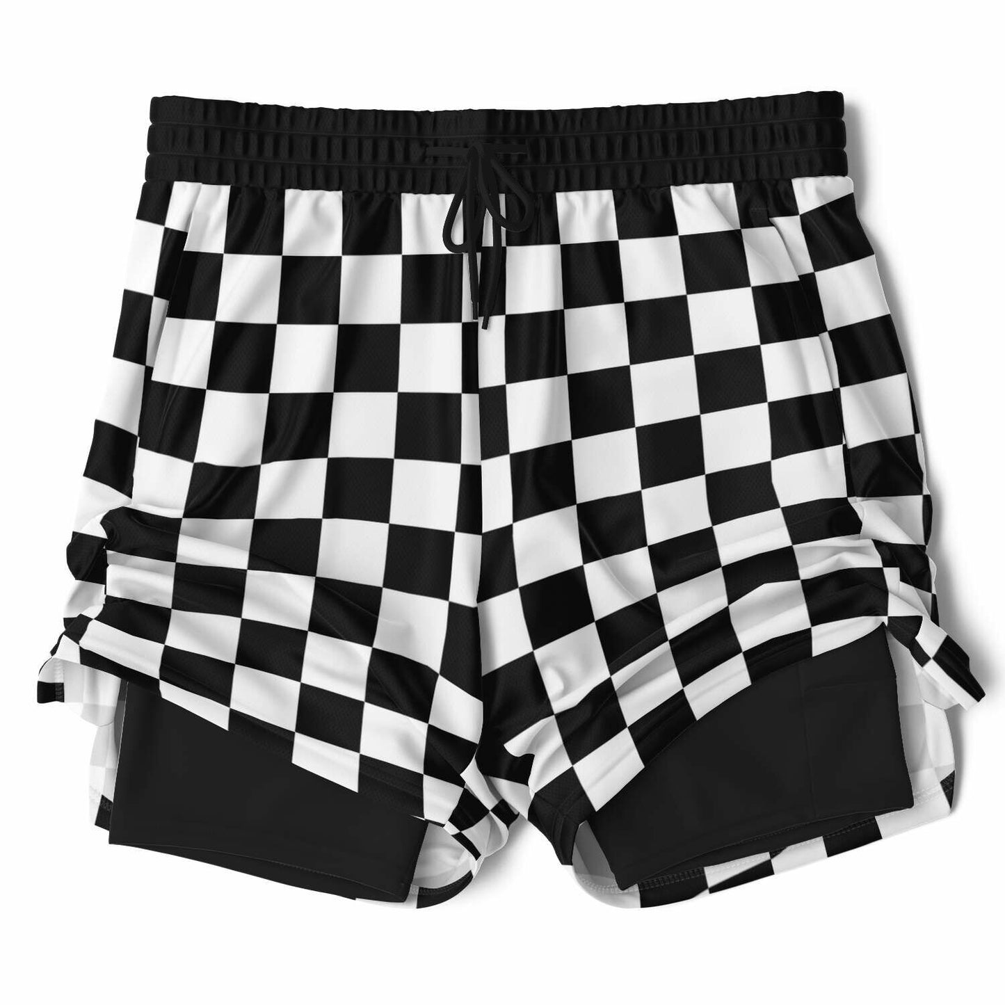 Men's 2-in-1 Shorts - Chess Board