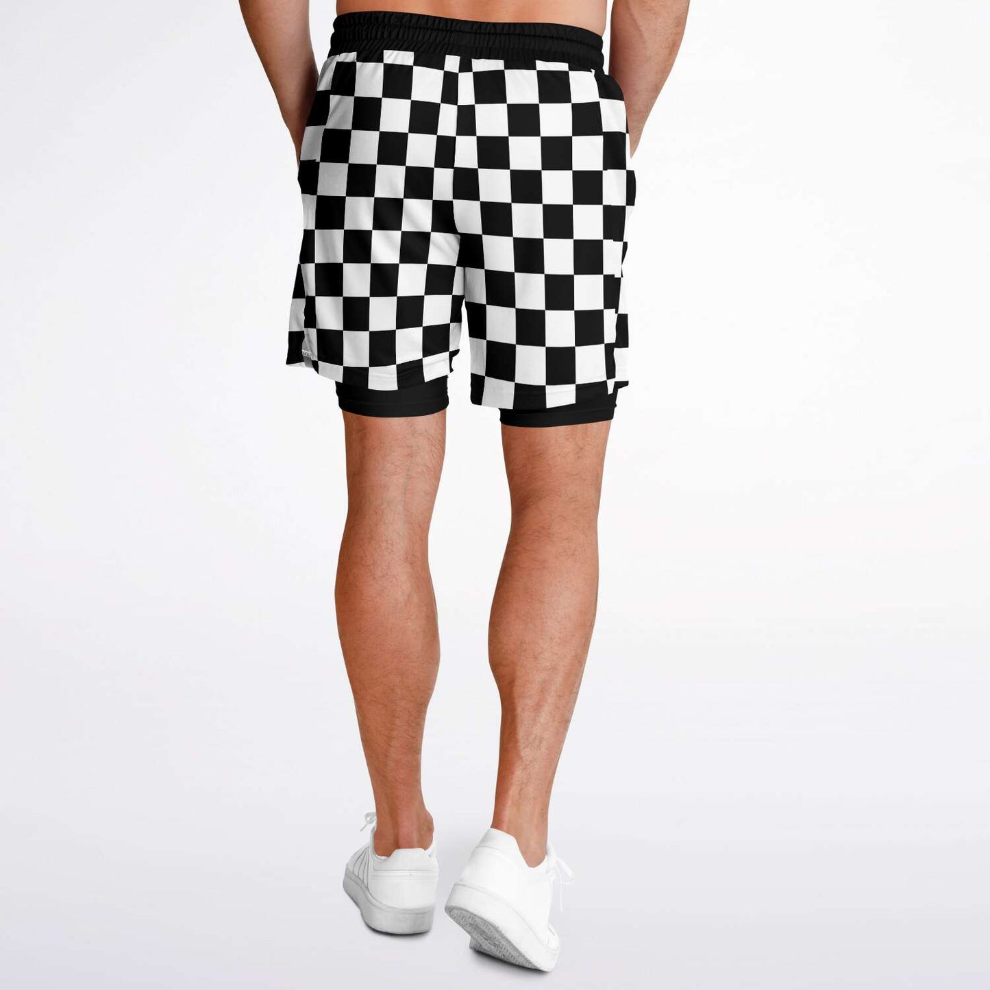 Men's 2-in-1 Shorts - Chess Board