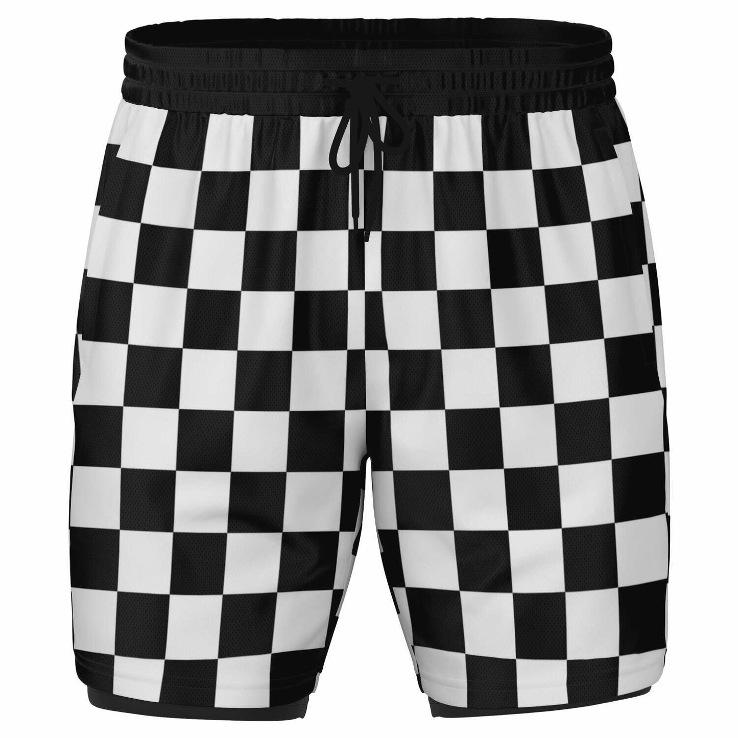 Men's 2-in-1 Shorts - Chess Board