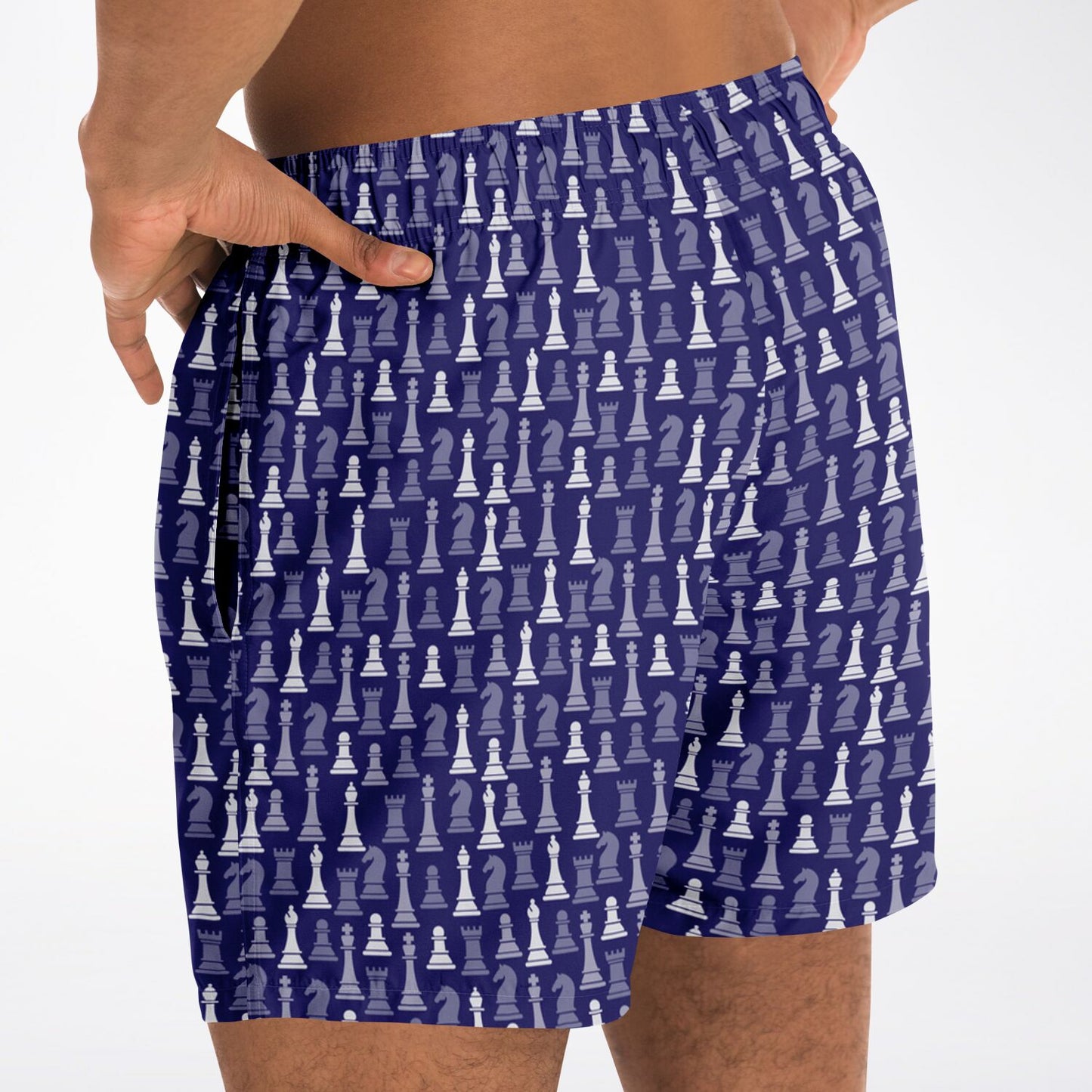 Men's Swim Trunks - Navy and White
