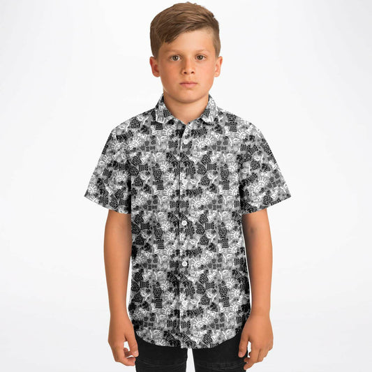 Kids/Youth Short Sleeve Button Down Shirt