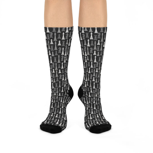 Cushioned Crew Socks - Black Multi